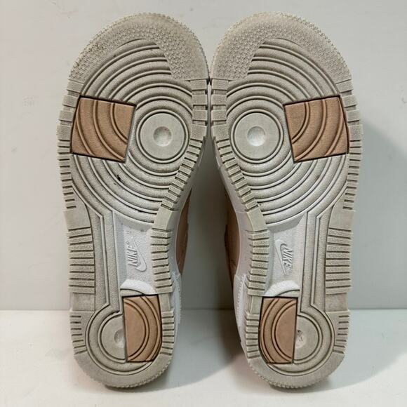 VERY GOOD Nike Women’s Air Force 1 Pixel “Particle Beige” Pink Platform 5 - Picture 10 of 10